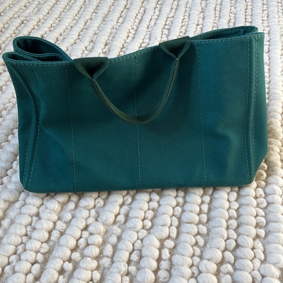 Prada Green Canapa GM w/ Strap - Picture 3 of 17